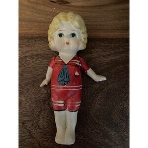 Antique 6.5" "Made in JAPAN" Bisque Kate Greenway China Jointed Doll 1920s Old